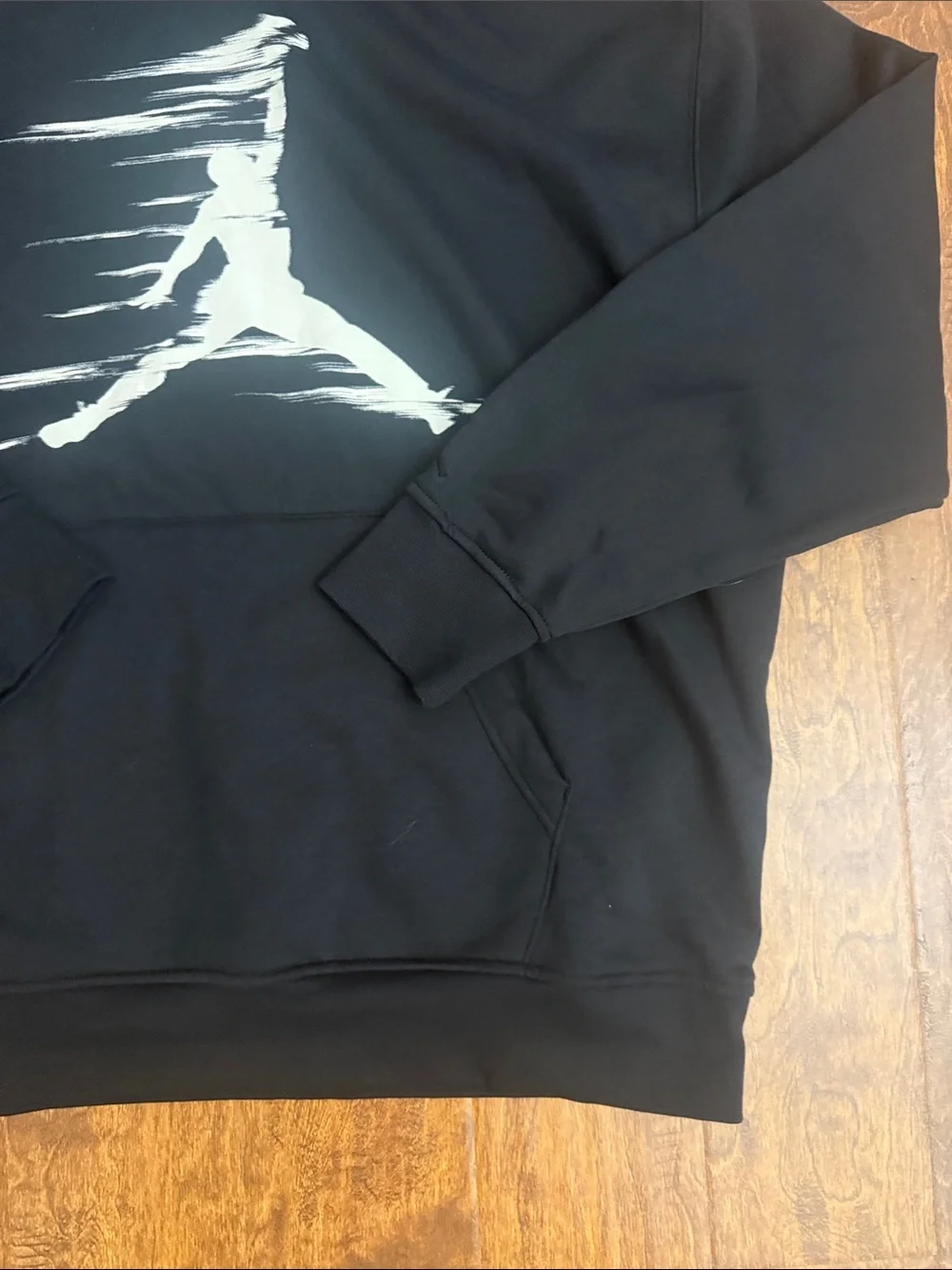 Jordan Black Pullover Hoodie with White Jumpman Graphic